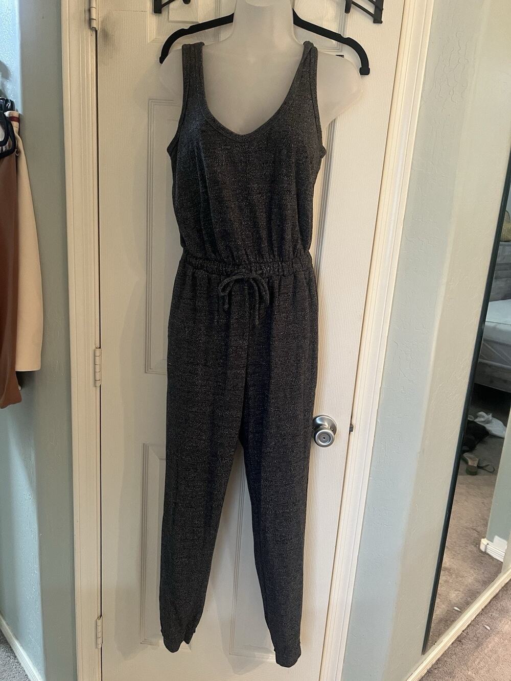 Free People Beach Bicoastal Jumpsuit Women's Size XS Gray Drawstring Waistband
